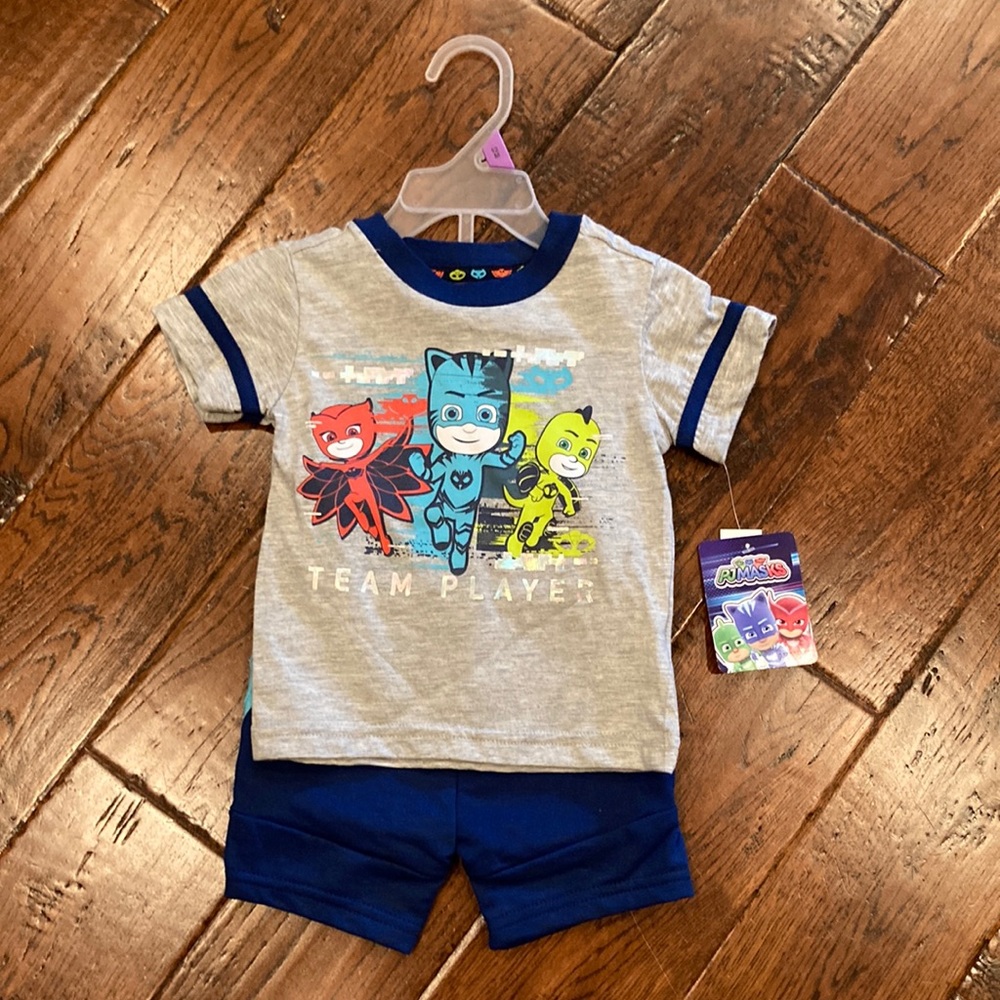 Toddler’s Baby’s PJ Masks "Team Player" Shorts Set Size 12M NEW